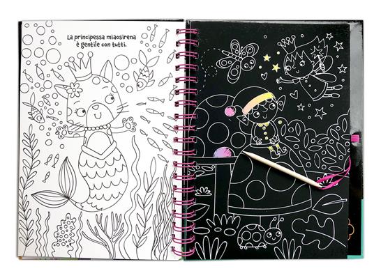 Unicorni magici. Gratta e colora adesivi. Ediz. a colori. Con Prodotti vari: matita di legno - 3