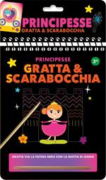 Principesse. Gratta e scarabocchia. Ediz. a colori. Con matita di legno