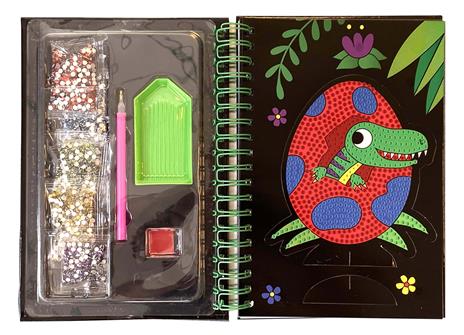 Dinosauri. Amo i cristalli. Ediz. a colori. Ediz. a spirale. Con 2000 cristalli adesivi - 2