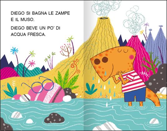 Diego il dinosauro in gita sul fiume. Stampatello maiuscolo. Ediz. a colori - Raffaella Bolaffio - 2