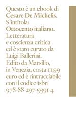 Ottocento italiano. Letteratura e coscienza critica