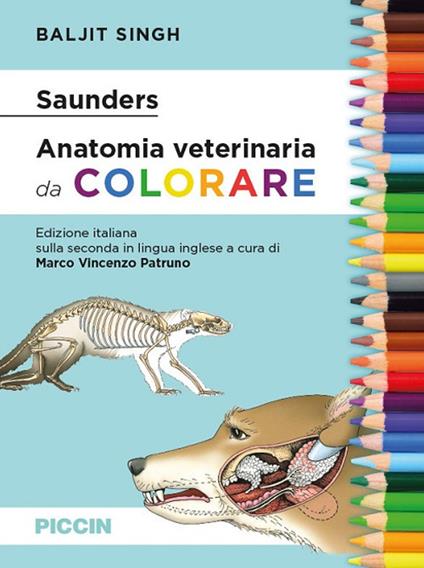 Saunders. Anatomia veterinaria da colorare - Baljit Singh - copertina