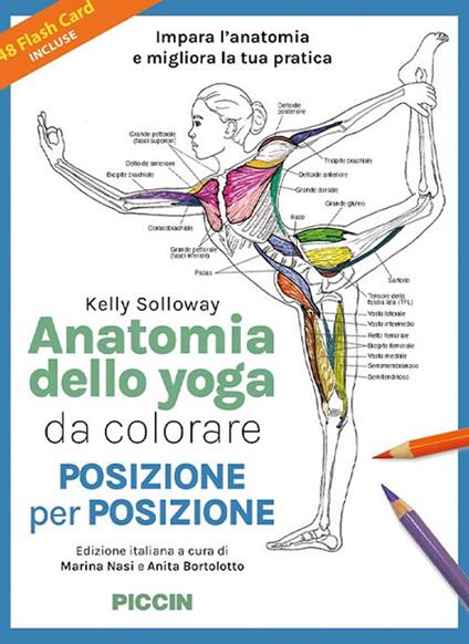 Anatomia dello yoga da colorare. Posizione per posizione. Ediz. illustrata - Kelly Solloway - copertina
