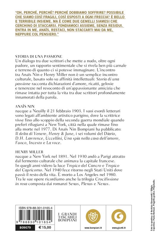 Storia di una passione. Lettere 1932-1953 - Anaïs Nin,Henry Miller - 2