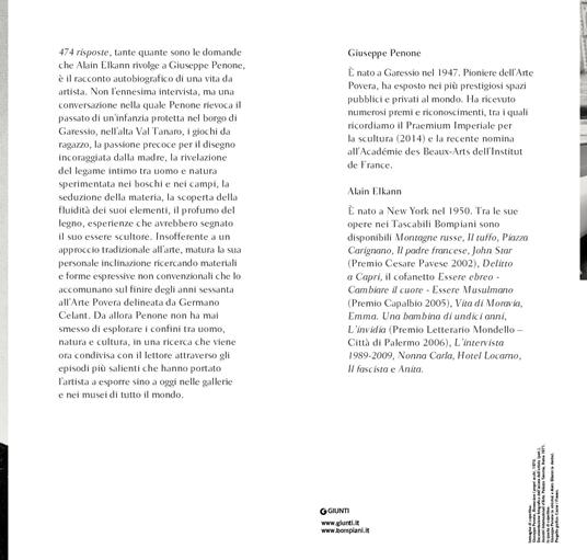 474 risposte - Giuseppe Penone,Alain Elkann - 3