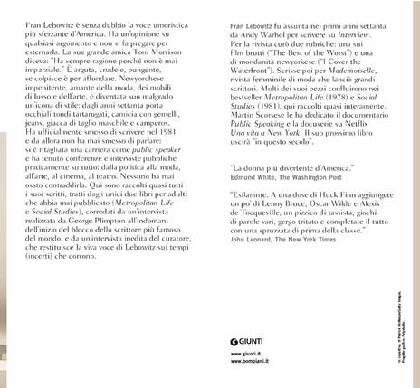 La vita è qualcosa da fare quando non si riesce a dormire - Fran Lebowitz - 2