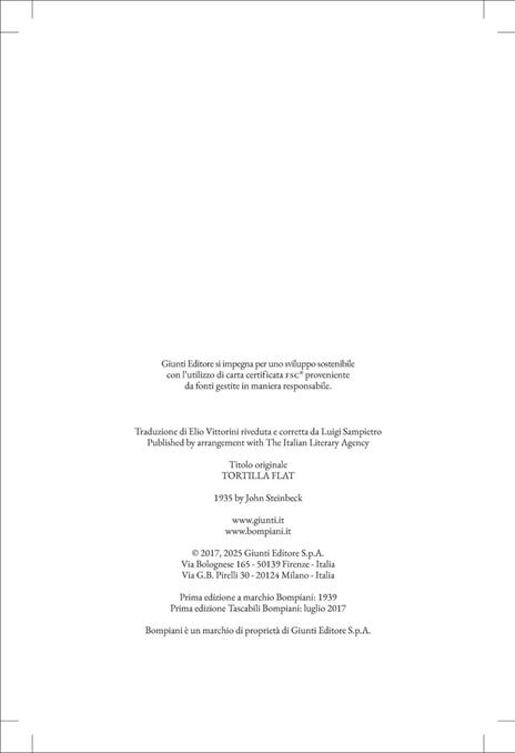 Pian della Tortilla - John Steinbeck - 2