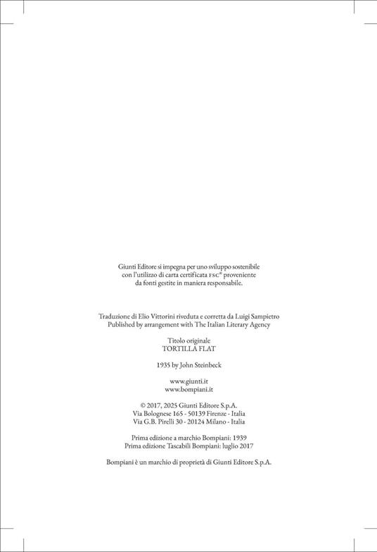Pian della Tortilla - John Steinbeck - 2
