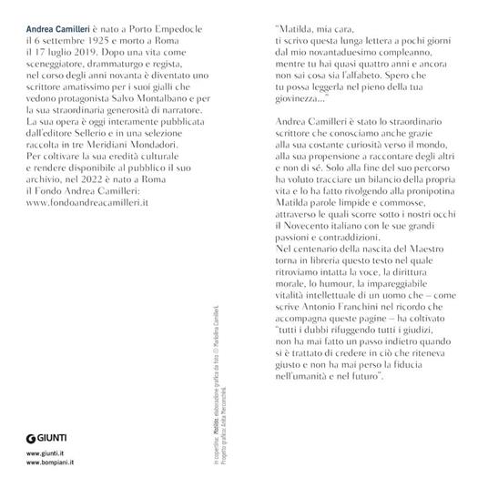 Ora dimmi di te. Lettera a Matilda - Andrea Camilleri - 2