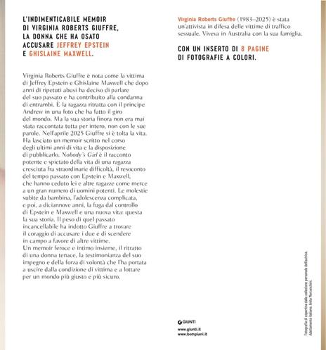 Nobody’s girl. La mia storia di sopravvivenza in nome della giustizia. Il caso Epstein - Virginia Roberts Giuffre - 2