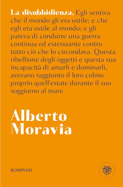 La disubbidienza - Alberto Moravia - copertina