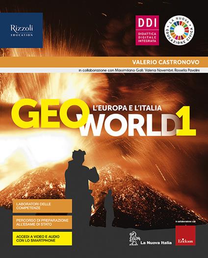 Geoworld. Con Atlante guidato, Atlante geotematico, Regioni d'Italia. Per la Scuola media. Con e-book. Con espansione online. Vol. 1 - Valerio Castronovo - copertina