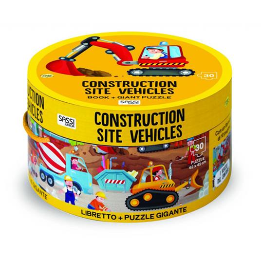 Construction site vehicles. Ediz. a colori. Con puzzle - Matteo Gaule - copertina