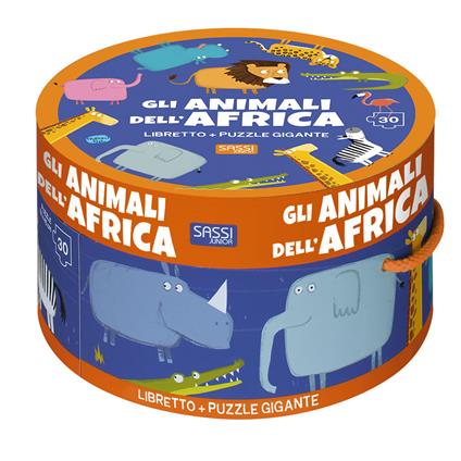 Gli animali dell'Africa. Ediz. a colori. Con puzzle - Mathew Neil - copertina