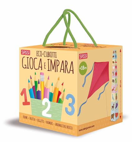 Gioca e impara. Numeri, forme, colori, animali. Eco-cubotti. Ediz. a colori. Con gadget - Mathew Neil,Matteo Gaule - copertina