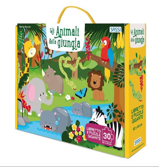 Gli animali della giungla. Ediz. a colori. Con puzzle - Valentina Manuzzato  - Libro - Sassi - Sassi junior