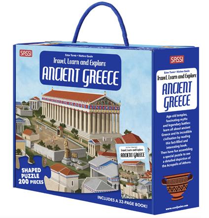 Travel, learn and explore. Ancient greece. Ediz. a colori. Con puzzle - Ester Tomè,Matteo Gaule - copertina