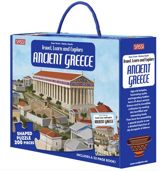 Travel, learn and explore. Ancient greece. Ediz. a colori. Con puzzle - Ester Tomè,Matteo Gaule - copertina