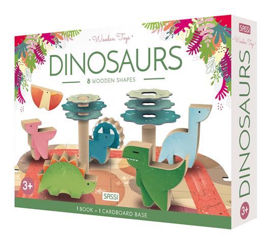 Dinosaurs. Wooden toys. Ediz. a colori. Con Giocattolo - Ester Tomè,Valentina Manuzzato,Francesco Legimi - copertina