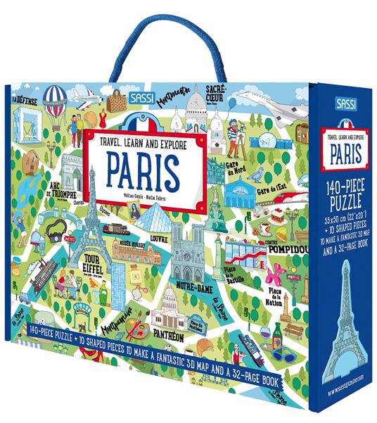 Paris. Travel, learn and explore. Ediz. a colori. Con puzzle - Matteo Gaule,Nadia Fabris,Irena Trevisan - copertina