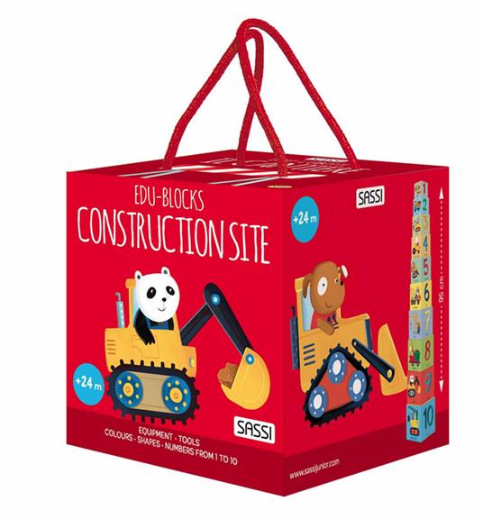 Construction site. Edu-blocks. Ediz. a colori. Con 10 cubotti - Matteo Gaule,Ester Tomè - copertina