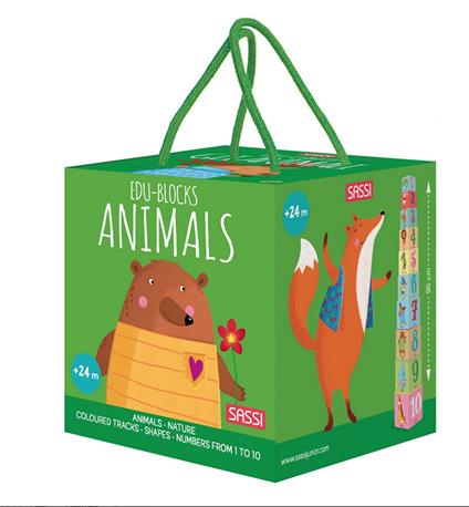 Animals. Edu-blocks. Ediz. a colori. Con 10 cubotti - Matteo Gaule,Ester Tomè - copertina