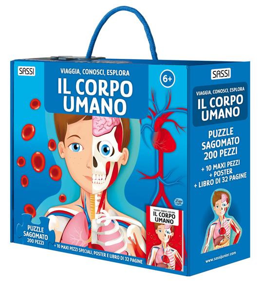 Il corpo umano. Viaggia, conosci, esplora. Nuova ediz. Con 10 maxi pezzi. Con puzzle sagomato. Con Poster - Ester Tomè - copertina