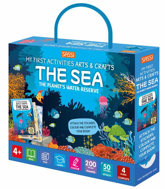 The sea. My first activities arts & crafts. Ediz. a colori. Con 50 adesivi. Con 4 fondali. Con 200 trasferibili - Matteo Gaule,Giulia Meneguzzo - copertina
