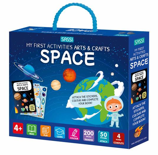 Space. My first activities arts & crafts. Ediz. a colori. Con 200 decals. Con 4 scenes. Con 50 stickers - Valentina Bonaguro - copertina