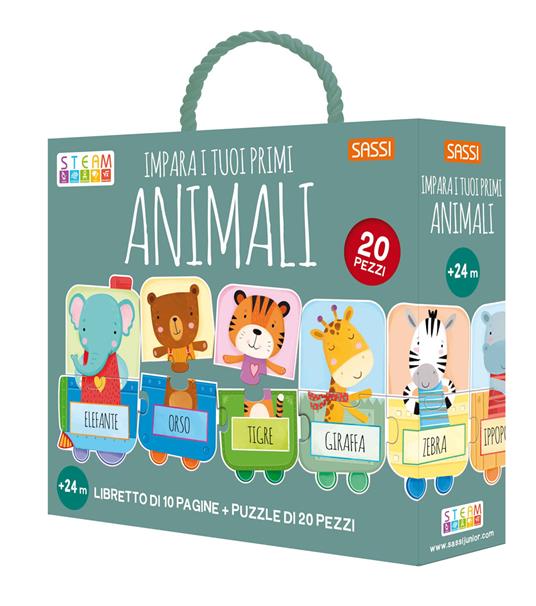 Impara i tuoi primi animali. Ediz. a colori. Con puzzle - Matteo Gaule - copertina