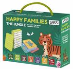 The jungle. Happy families. Valigetta con carte e stickers. Ediz. a colori. Con 44 Carte. Con 40 Adesivi