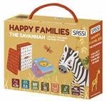 The savannah. Happy families. Valigetta con carte e stickers. Ediz. a colori. Con 44 Carte. Con 40 Adesivi