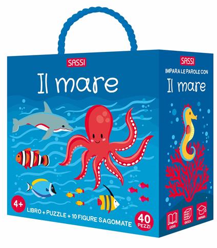 Il mare. Q-box. Ediz. a colori. Con 10 figure sagomate. Con puzzle - Roberta Marcolin - copertina