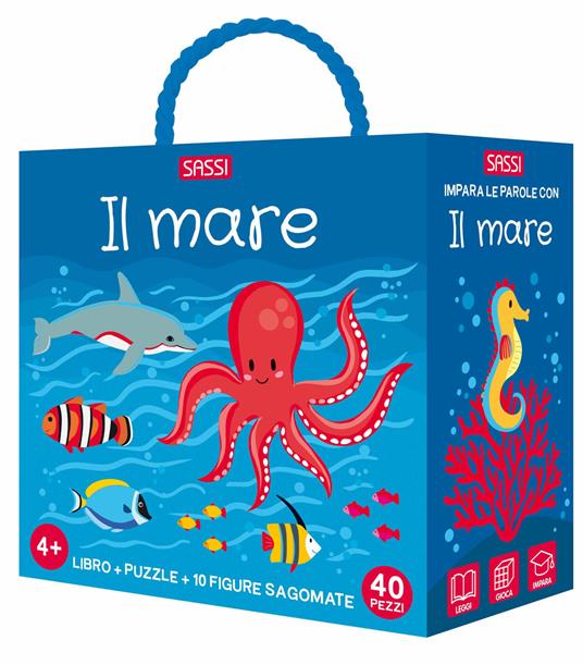 Il mare. Q-box. Ediz. a colori. Con 10 figure sagomate. Con puzzle - Roberta Marcolin - copertina