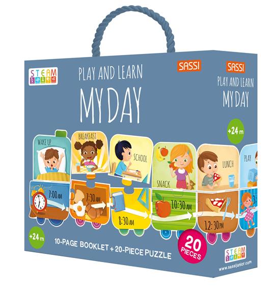 Play and learn. My day. Steam puzzle. Ediz. illustrata. Con puzzle - Matteo Gaule - copertina