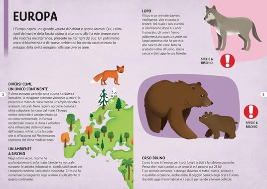 Animali a rischio. Viaggia, conosci, esplora. Con puzzle. Con Poster - Matteo Gaule,Irena Trevisan,Gioia Alfonsi - 3