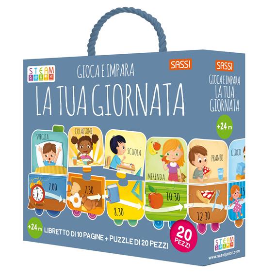 Gioca e impara. La tua giornata. Steam puzzle. Ediz. a colori. Con puzzle - Matteo Gaule - copertina