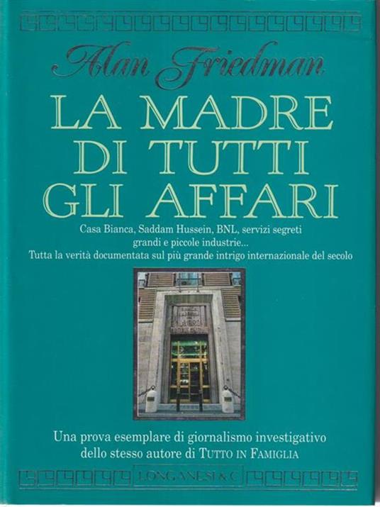 La madre di tutti gli affari - Alan Friedman - copertina