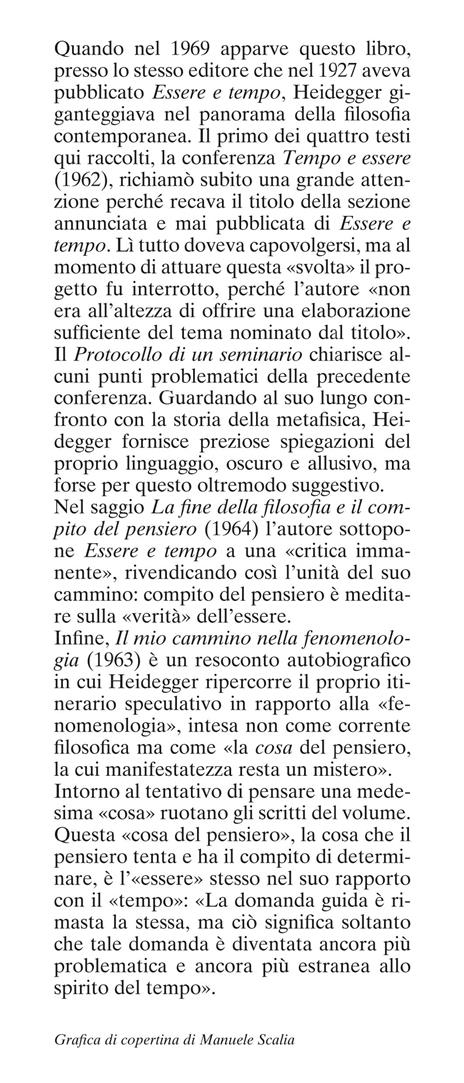 Tempo e essere. Nuova ediz. - Martin Heidegger - 2