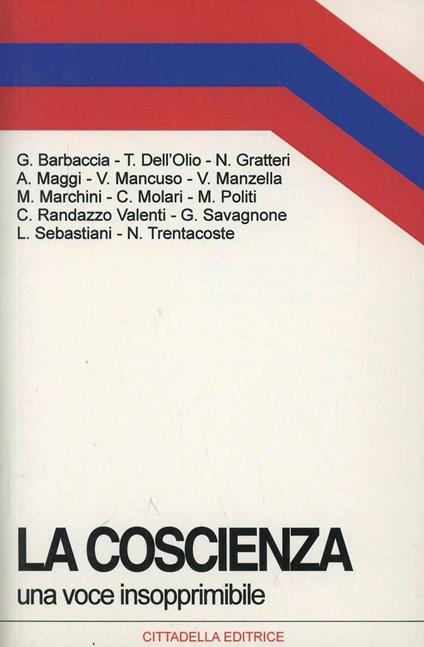 La coscienza. Una voce insopprimibile - copertina