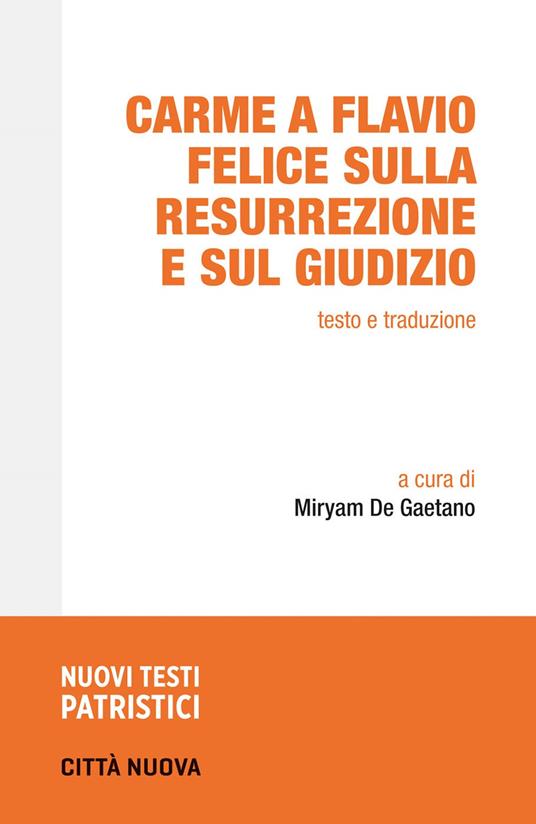 Carme a Flavio Felice sulla resurrezione e sul giudizio - Anonimo - copertina