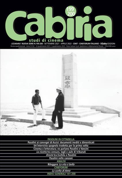 Cabiria. Studi di cinema. Vol. 199-200 - copertina