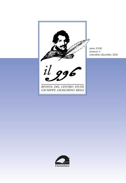 Il 996. Rivista del Centro studi «Giuseppe Gioachino Belli» (2020). Vol. 3 - copertina