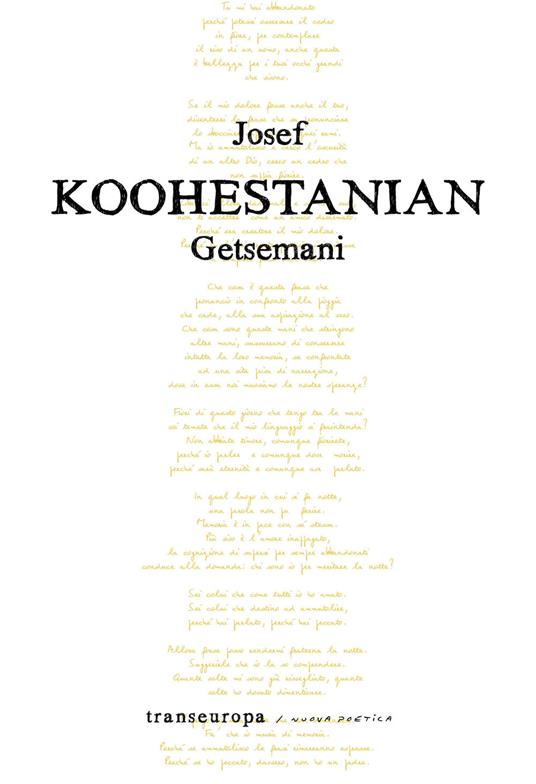 Getsemani - Josef Koohestanian - copertina