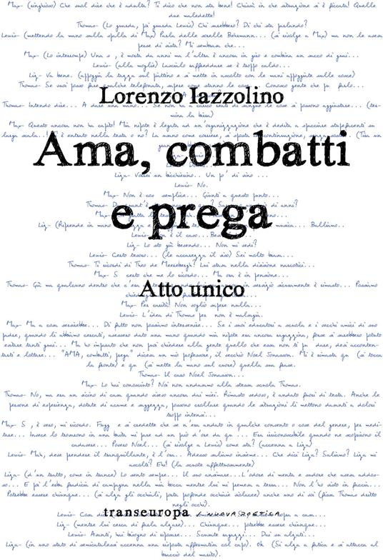 Ama, combatti e prega. Atto unico - Lorenzo Iazzolino - copertina
