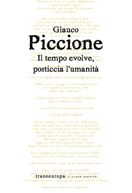 Il tempo evolve, posticcia l'umanità - Glauco Piccione - copertina