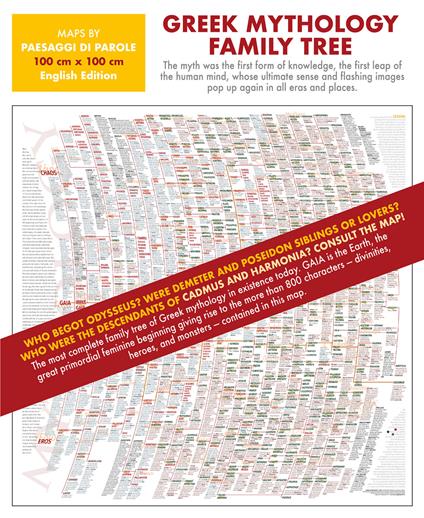 Greek Mythology family tree. 800 figures spread among divinities, monsters, and heroes - copertina