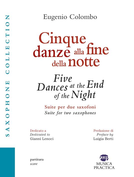 Cinque danze alla fine della notte. Spartito - Eugenio Colombo - copertina