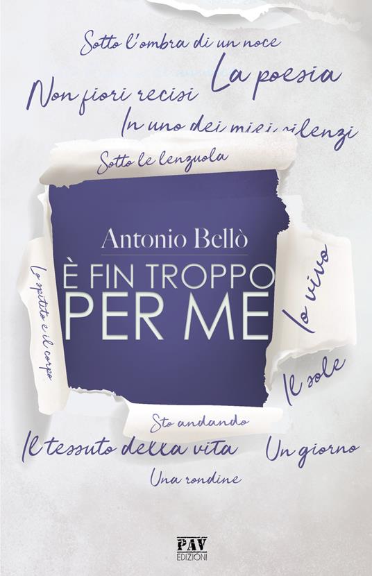 È fin troppo per me - Antonio Bellò - copertina