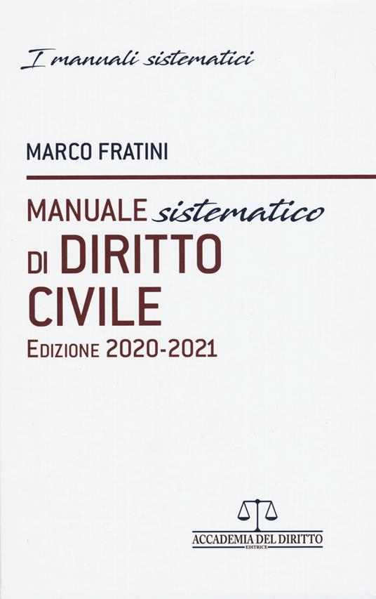 Manuale sistematico di diritto civile - Marco Fratini - copertina
